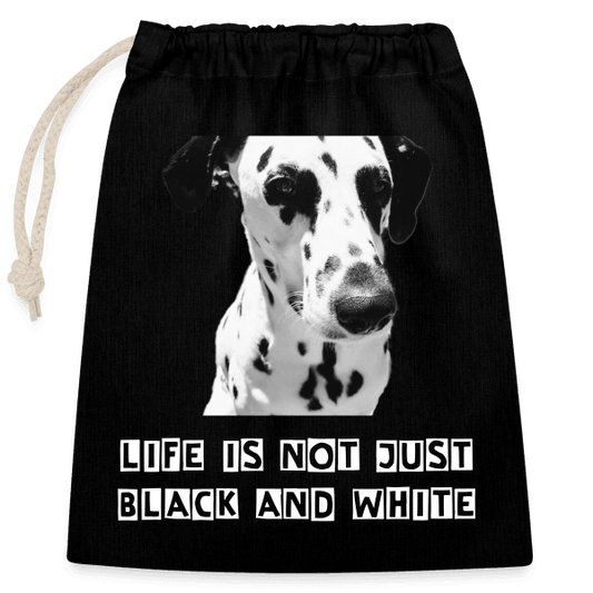 Dalmatiner Baumwollbeutel (25x30 cm) mit Kordelzug - LiNBW. - LIFE IS NOT JUST BLACK AND WHITE