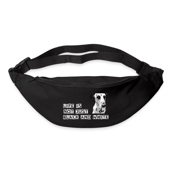 Dalmatiner Gürteltasche mit Reißverschluss – Verstellbare Bauchtasche für Alltag, Festival & Sport (2,5 L) - LiNBW. - LIFE IS NOT JUST BLACK AND WHITE