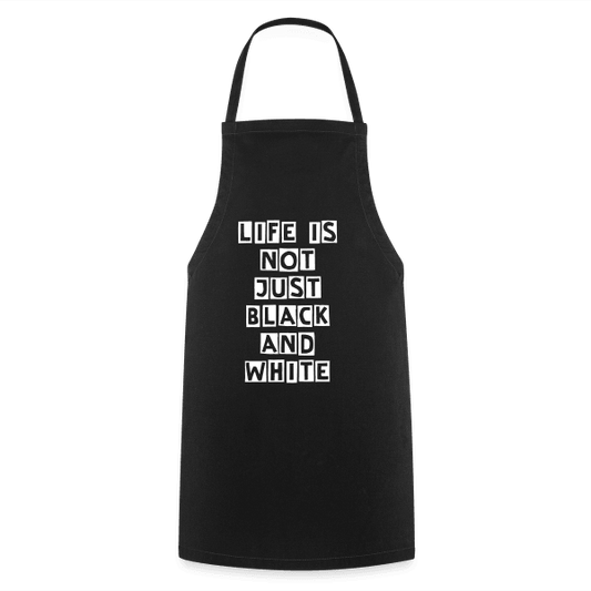 Kochschürze aus 100 % Baumwolle – Individuell anpassbar und robust für Küche & Grill (Black) - LiNBW. - LIFE IS NOT JUST BLACK AND WHITE