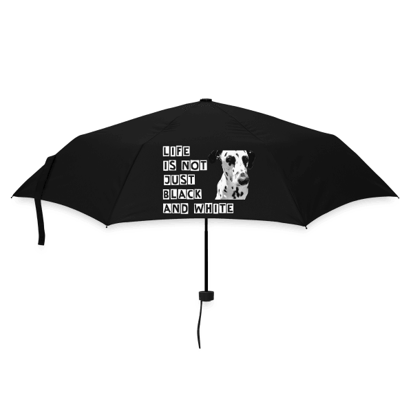Dalmatiner Regenschirm – Tragbarer Schirm mit Schutzhülle und Klettverschluss (24 cm) - LiNBW. - LIFE IS NOT JUST BLACK AND WHITE