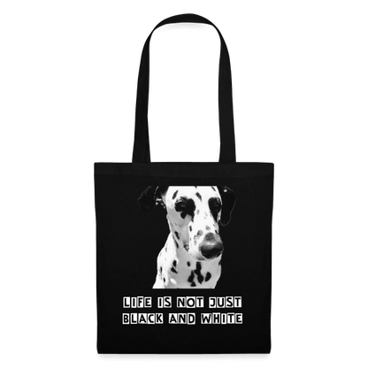 Dalmatiner Stoffbeutel 10 Liter – Vielseitige Baumwolltasche für Einkäufe & Alltag (Black) - LiNBW. - LIFE IS NOT JUST BLACK AND WHITE