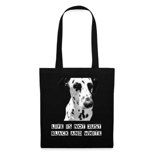 Dalmatiner Stoffbeutel 10 Liter – Vielseitige Baumwolltasche für Einkäufe & Alltag (Black) - LiNBW. - LIFE IS NOT JUST BLACK AND WHITE