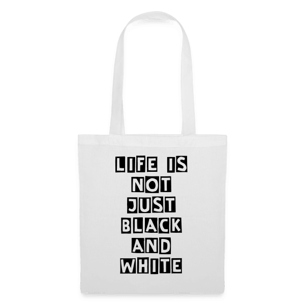 Stoffbeutel 10 Liter – Vielseitige Baumwolltasche für Einkäufe & Alltag (White) - LiNBW. - LIFE IS NOT JUST BLACK AND WHITE