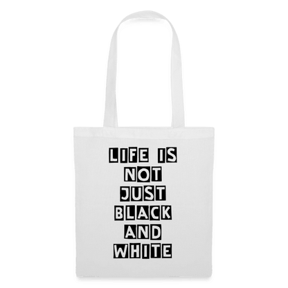 Stoffbeutel 10 Liter – Vielseitige Baumwolltasche für Einkäufe & Alltag (White) - LiNBW. - LIFE IS NOT JUST BLACK AND WHITE