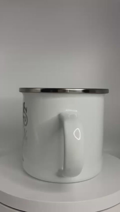 LiNBW. Emaille-Tasse Dalmatiner Let's Rock